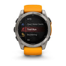 Garmin fēnix® 8 – 51 mm | AMOLED - Sapphire, Titanium with Spark Orange Band  