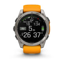 Garmin fēnix® 8 – 51 mm | AMOLED - Sapphire, Titanium with Spark Orange Band  