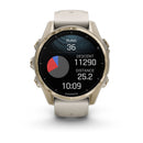 Garmin fēnix® 8 – 43 mm | AMOLED - Sapphire, Soft Gold with Fog Silicone Band  