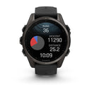 Garmin fēnix® 8 – 43 mm | AMOLED - Sapphire, Carbon, Titanium with Black Silicone Band  