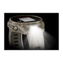 Garmin fēnix® 8 – 43 mm | AMOLED - Sapphire, Soft Gold with Fog Silicone Band  