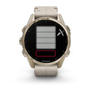 Garmin fēnix® 8 – 43 mm | AMOLED - Sapphire, Soft Gold with Limestone Leather Band  