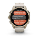 Garmin fēnix® 8 – 43 mm | AMOLED - Sapphire, Soft Gold with Fog Silicone Band  