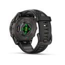 Garmin fēnix® 8 – 43 mm | AMOLED - Sapphire, Carbon, Titanium with Black Silicone Band  