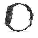 Garmin fēnix® E – 47 mm | AMOLED - Slate Grey Steel with Black Silicone Band  