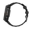 Garmin fēnix® 8 – 47 mm | Solar - Sapphire, Carbon Titanium with Black Silicone Band  