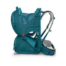 Osprey Poco LT Child Carrier side profile, Deep Peyto