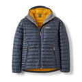 Rab Men's Microlight Alpine Down Jacket front flat lay, Beluga
