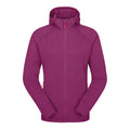 Rab women's nexus fleece hoody in purple mulberry on a white background.