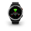 Approach® S44 - Silver Aluminium with Black Silicone Band