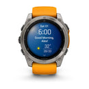 Garmin fēnix® 8 – 51 mm | AMOLED - Sapphire, Titanium with Spark Orange Band  