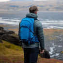 Osprey Talon 22 Backpack worn outdoors, lifestyle picture