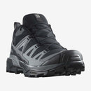 Black and gray hiking shoe from Salomon on a white background