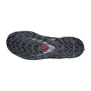 Close-up of a Salomon XA PRO GTX hiking shoe sole with tread pattern on a white background