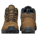 Shown from the front and back views, the Scarpa Men’s Cyrus 2 Mid GTX hiking boots feature black and white laces, rugged soles, padded dark collars, and a GORE-TEX membrane for dependable waterproof protection—making them an outstanding choice for those seeking a durable waterproof walking boot.