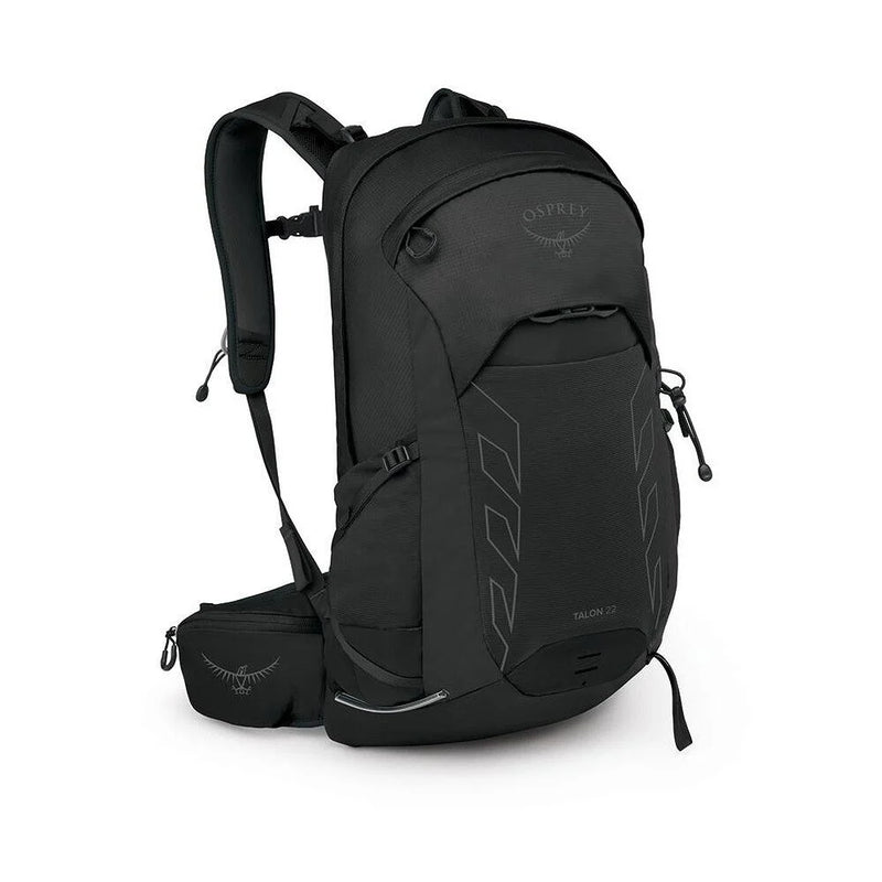 Osprey Talon 22 Backpack front view, Black Coal Grey
