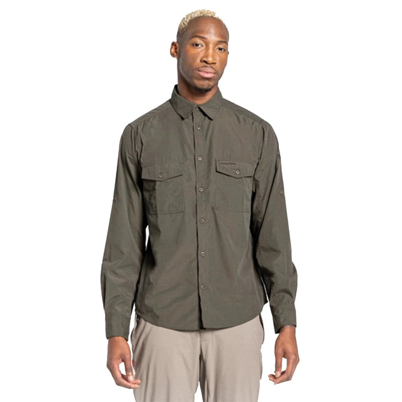 Craghoppers Kiwi Long Sleeve Shirt - Woodland Green - Great Outdoors Ireland