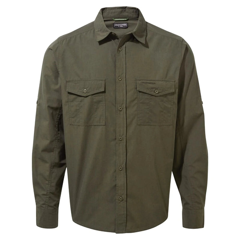 Craghoppers Kiwi Long Sleeve Shirt - Woodland Green - Great Outdoors Ireland