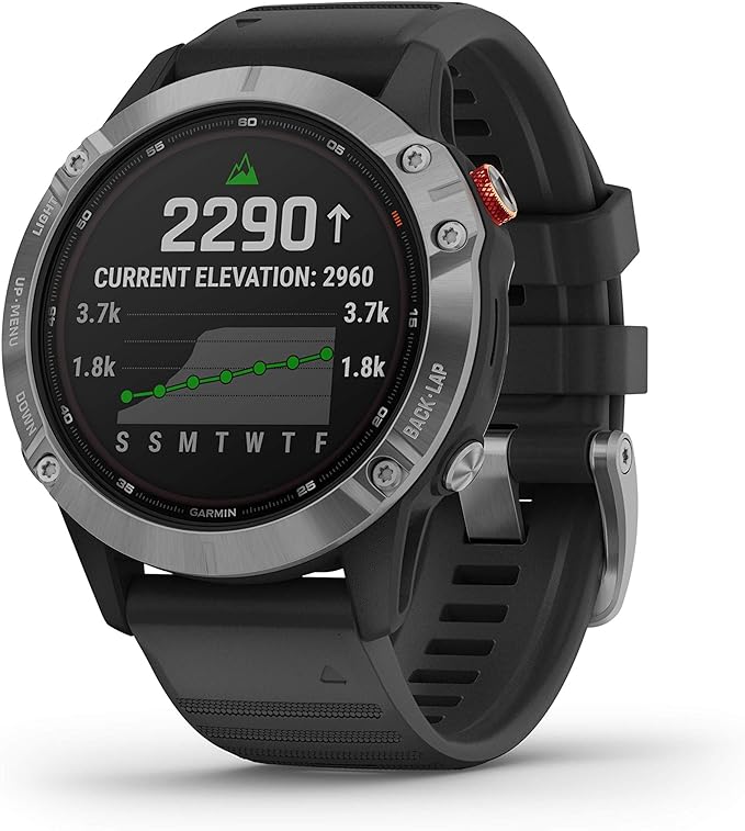 Garmin Fēnix® 6 Solar - SIlver/Black - Great Outdoors Ireland