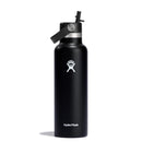 Hydroflask 21 oz Standard Flex Straw Cap - Black - Great Outdoors Ireland