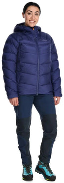 Rab Women's Neutrino Pro Down Jacket full length front, Patriot Blue