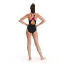 Speedo Eco Endurance+ Hyperboom Splice Muscleback Swimsuit - Black/Pink - Great Outdoors Ireland