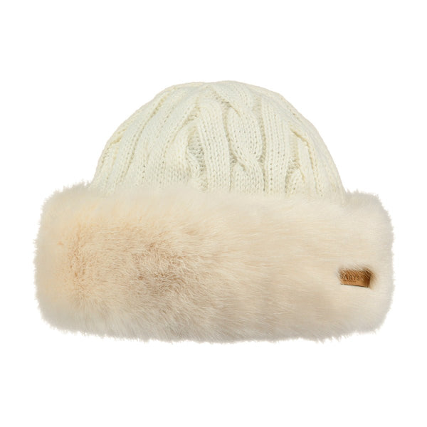 Barts Fur Cable Bandhat - White/White - Great Outdoors Ireland