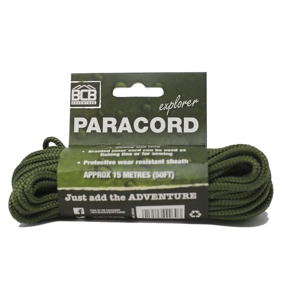 BCB Adventure Olive Green Paracord - 50kg - Great Outdoors Ireland