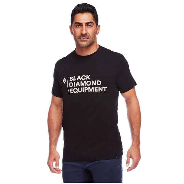 Black Diamond Stacked Logo T-Shirt - Black - Great Outdoors Ireland