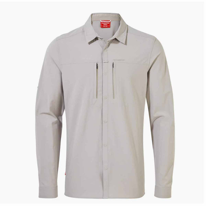 Craghoppers NosiLife Pro IV Long Sleeve Shirt - Parchment - Great Outdoors Ireland