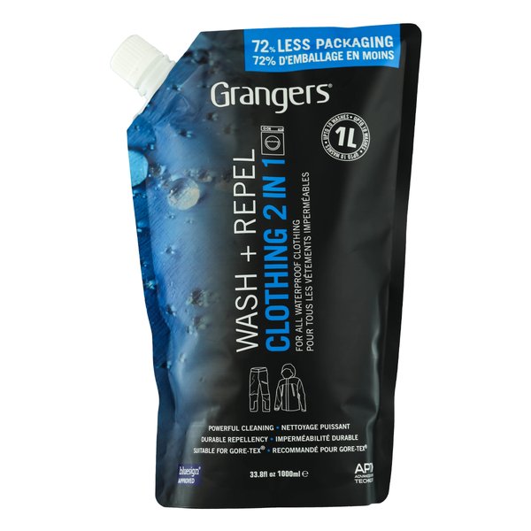 Grangers Wash + Repel Clothing - 1L Eco Pouch - Great Outdoors Ireland