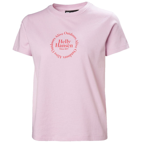 Helly Hansen Core Graphic Tee - Pink - Great Outdoors Ireland