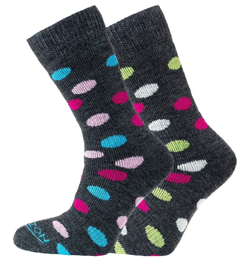 Horizon Socks Merino Outdoor 2-Pack - Charcoal/Pink - Great Outdoors Ireland