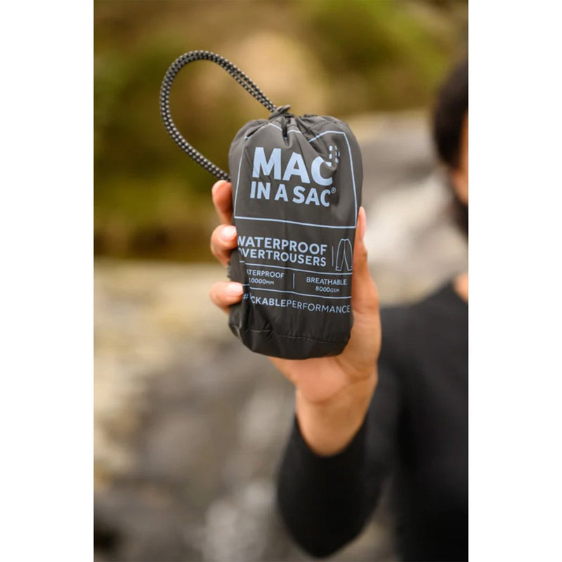 Mac In A Sac Origin 2 Packable Waterproof Overtrousers - Black - Great Outdoors Ireland