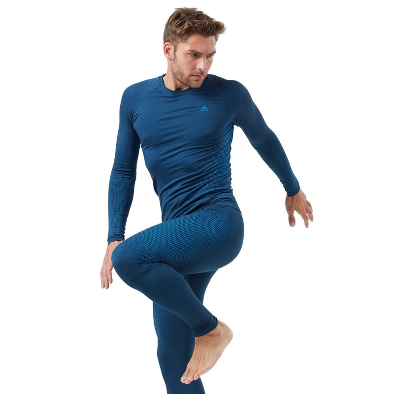 Odlo Performance Warm Eco long sleeve base layer top - Blue Wing Teal - Great Outdoors Ireland