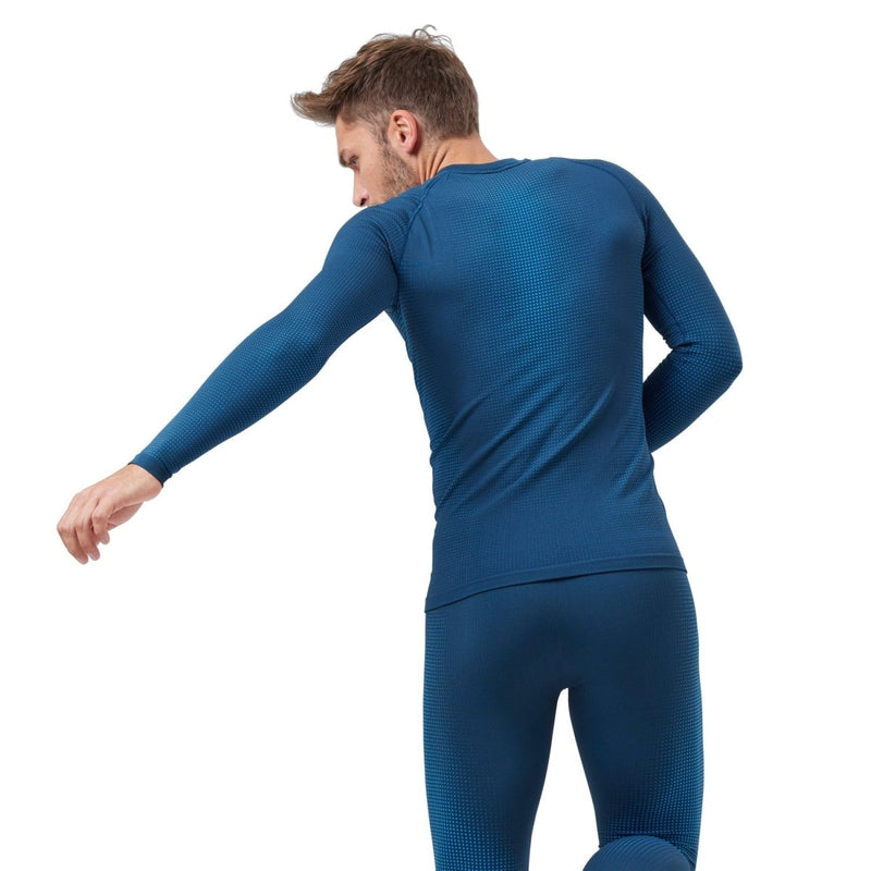 Odlo Performance Warm Eco long sleeve base layer top - Blue Wing Teal - Great Outdoors Ireland