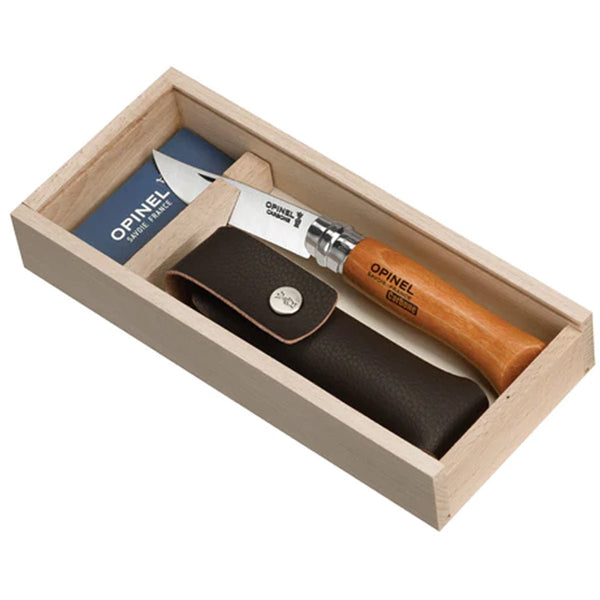 Opinel No.8 Classic Carbon Steel Knife Gift Set - Great Outdoors Ireland