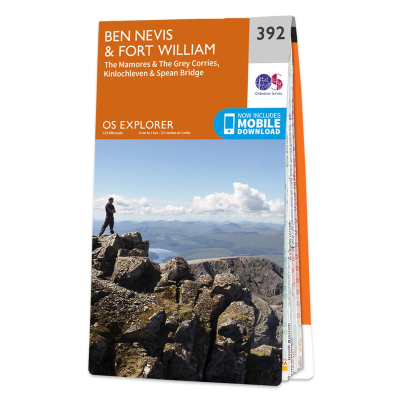 Ordnance Survey U.K. Explorer 392 - Ben Nevis & Fort William 1:25,000 - Great Outdoors Ireland