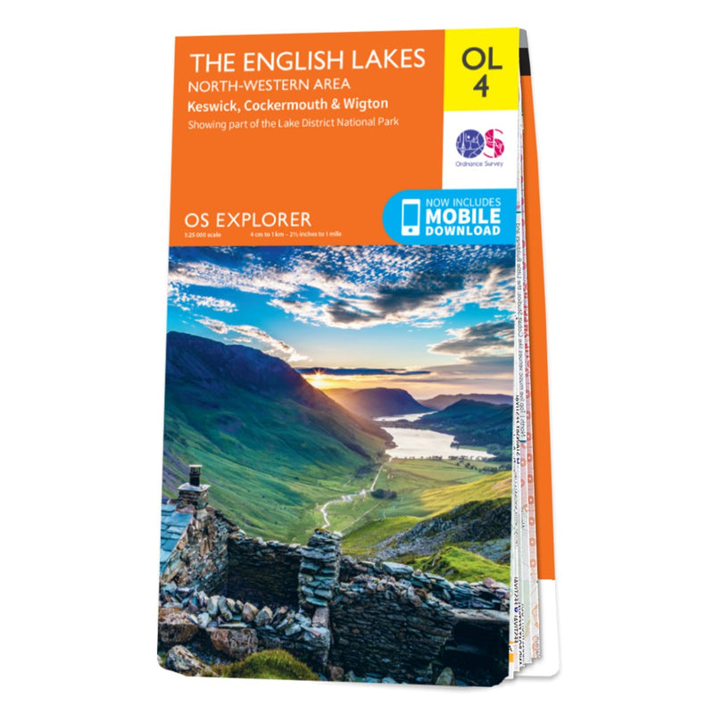 Ordnance Survey U.K. Explorer OL4 - The Lake District: North-western area 1:25,000 - Great Outdoors Ireland