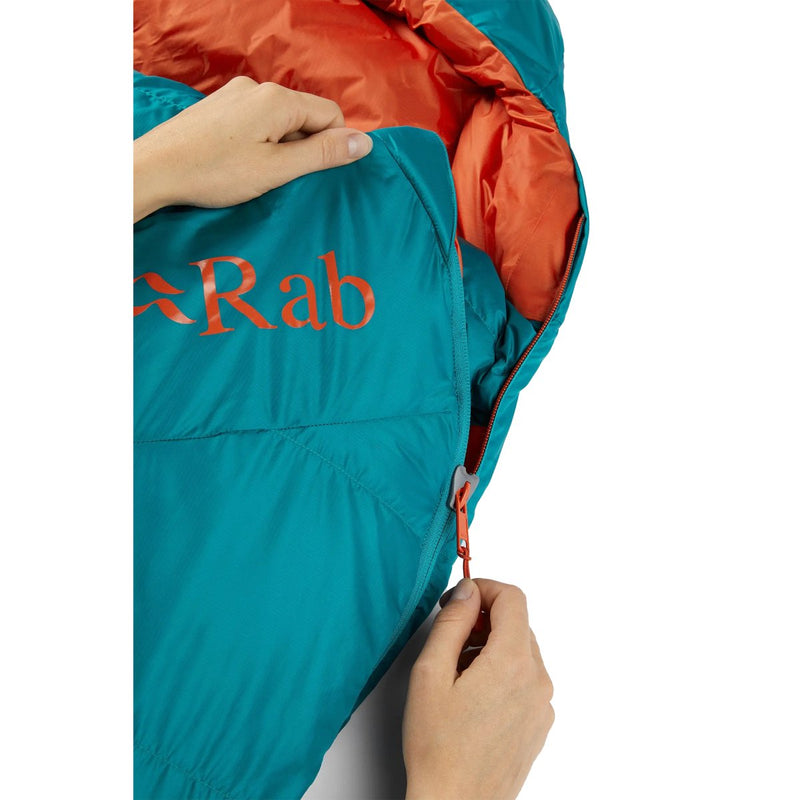 Rab Ascent 500 Down Sleeping Bag Left Hand Zip (-5C) - Marina Blue - Great Outdoors Ireland