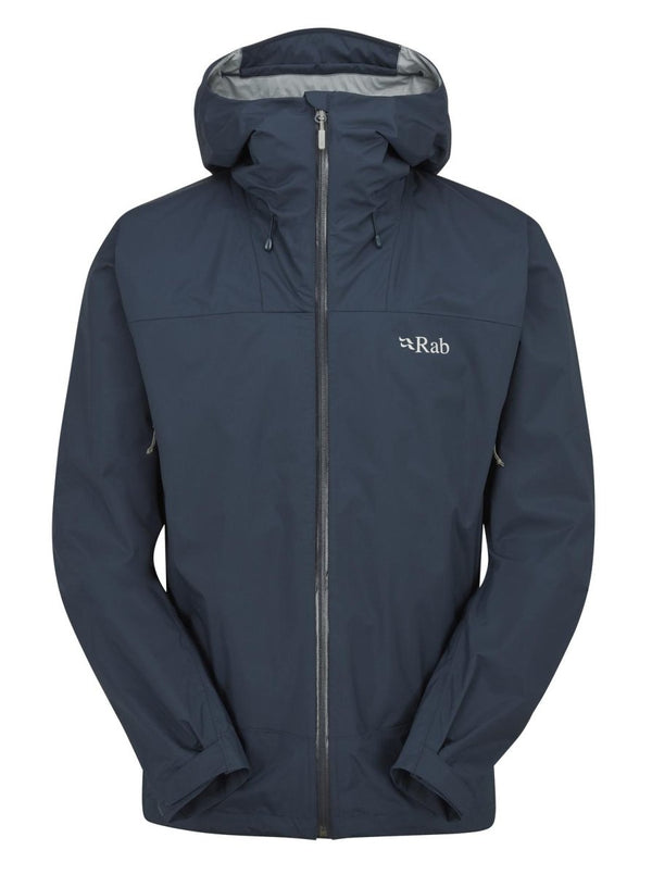 Rab Downpour Plus 2.0 Waterproof Jacket - Tempest Blue - Great Outdoors Ireland