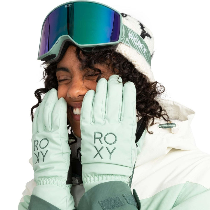 Roxy Freshfield Ski Gloves - Cameo Green - Great Outdoors Ireland