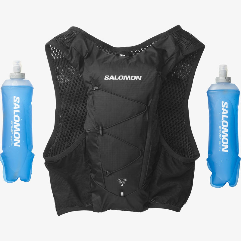 Salomon Active Skin 4 With Flasks - Black - Great Outdoors Ireland