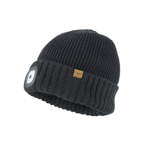 SealSkinz Waterproof Cold Weather LED Roll Cuff Beanie Hat - Great Outdoors Ireland