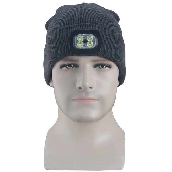 SIX PEAKS LED Lighted Beanie Hat - Grey - Great Outdoors Ireland