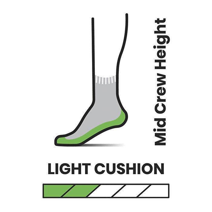 Smartwool Hike Light Cushion Mid Crew Socks - Medium Grey - Great Outdoors Ireland