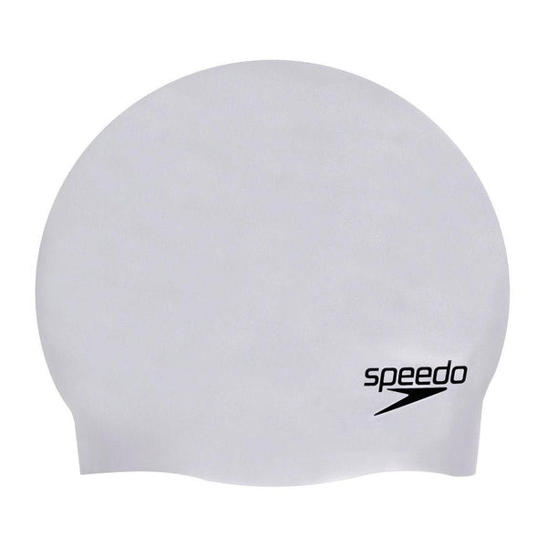 Speedo Long Hair Silicone Swim Cap - Silver - Great Outdoors Ireland