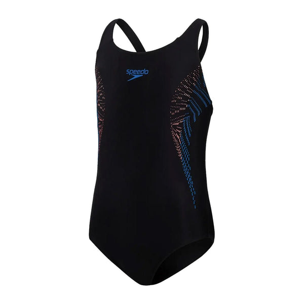 Speedo Placement Muscleback Swimsuit Black/Red - Great Outdoors Ireland