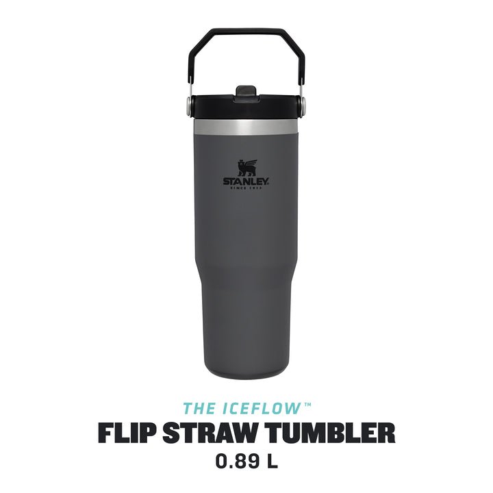 Stanley Classic IceFlow Flip Straw Tumbler - Charcoal - Great Outdoors Ireland