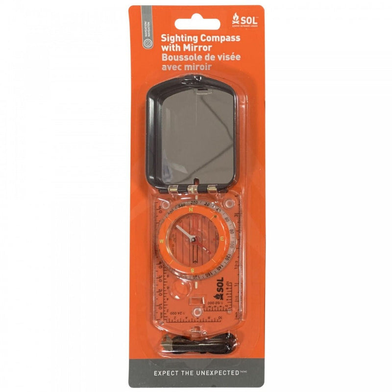 Survive Outdoors Longer Sighting Compass with Mirror - Great Outdoors Ireland